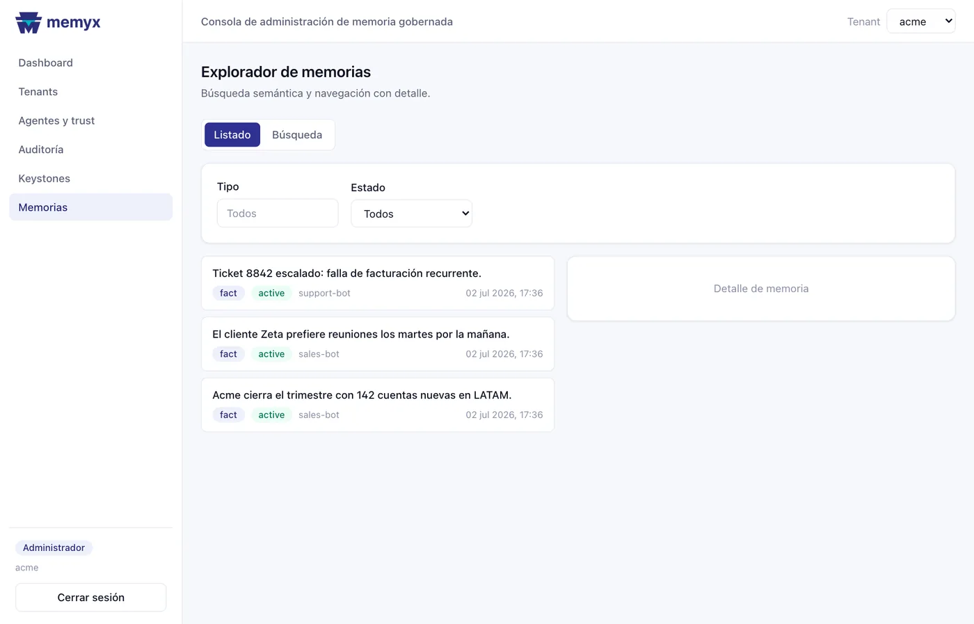 Explorador de memorias
